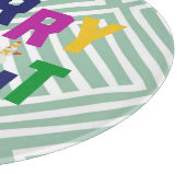 Vrolijk en helder dennenboom rendier sneeuwman snijplank (Hoek)