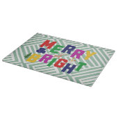 Vrolijk en helder dennenboom rendier sneeuwman snijplank (Hoek)