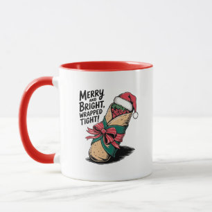 Vrolijk en helder: een feestelijke kerstburrito mok