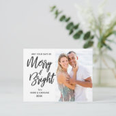 Vrolijk en helder Elegant Eerste Kerstmis Foto Feestdagenkaart (Staand voorkant)
