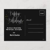 Vrolijk en helder Elegant Eerste Kerstmis Foto Feestdagenkaart (Achterkant)