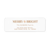 Vrolijk en helder elegant kerst retour adres etiket (Voorkant)
