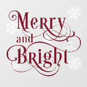 Vrolijk en helder, elegante kerstwinkel Win Raamsticker (Vel)