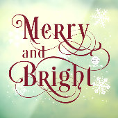 Vrolijk en helder, elegante kerstwinkel Win Raamsticker (Vel 3)