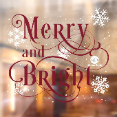 Vrolijk en helder, elegante kerstwinkel Win Raamsticker (Vel 2)