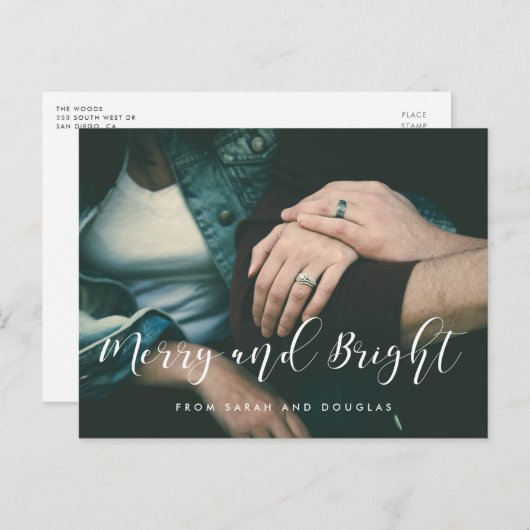 Vrolijk en helder Elegante vakantiefoto Briefkaart (Voorkant / Achterkant)