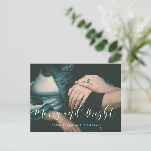 Vrolijk en helder Elegante vakantiefoto Briefkaart (Staand voorkant)