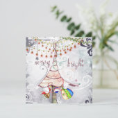 Vrolijk en helder Fairy Kerstboom Vakantie Feestdagenkaart (Staand voorkant)