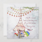 Vrolijk en helder Fairy Kerstboom Vakantie Feestdagenkaart (Achterkant)