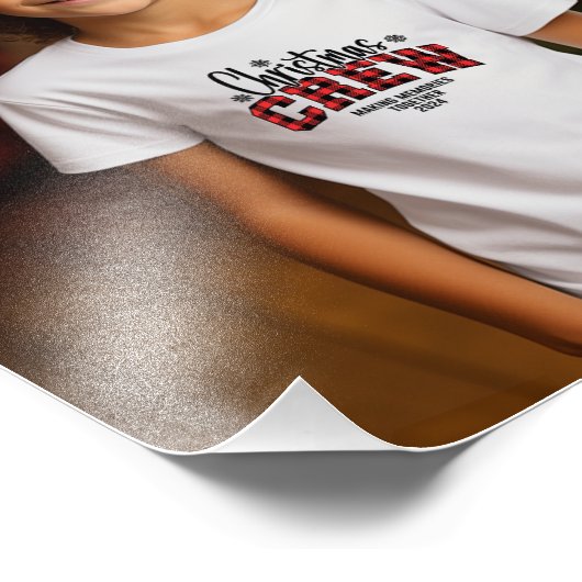 Vrolijk en helder familie kerst fotocollage foto afdruk (Hoek)