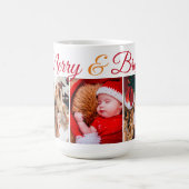 Vrolijk en helder familie kerst foto's script koffiemok (Center)