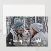 Vrolijk en helder familiefoto feestdagenkaart (Voorkant / Achterkant)