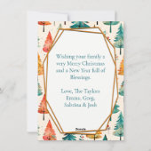 Vrolijk en helder | Familiefoto Kerstmis Feestdagenkaart (Achterkant)