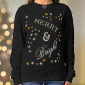 Vrolijk en helder Faux Gold Zilveren Sterren Kerst T-shirt