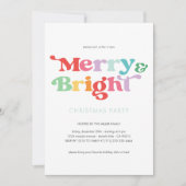 Vrolijk en helder feestelijk kleurrijke retro mini kaart (Voorkant)