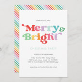 Vrolijk en helder feestelijk kleurrijke retro mini kaart (Voorkant / Achterkant)