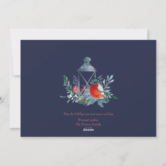 Vrolijk en helder feestelijke vakantie fotokaart feestdagenkaart (Achterkant)