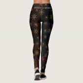 Vrolijk en helder feestelijke zwarte Leggings (Achterkant)