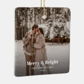 Vrolijk en helder foto Dark Dusky Keramisch Ornament (Rechts)