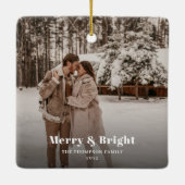 Vrolijk en helder foto Dark Dusky Keramisch Ornament (Achterkant)