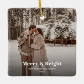 Vrolijk en helder foto Dark Dusky Keramisch Ornament (Voorkant)