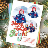 Vrolijk en helder fotocollage kerst feestdagenkaart