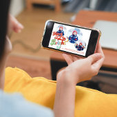 Vrolijk en helder fotocollage kerst feestdagenkaart