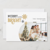 Vrolijk en helder fotofeest feestdagenkaart (Voorkant)