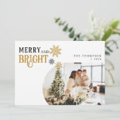 Vrolijk en helder fotofeest feestdagenkaart (Staand voorkant)