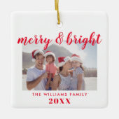 Vrolijk en helder fotofeest keramisch ornament (Voorkant)