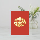 Vrolijk en helder geïllustreerd Ornament Folie Feestdagen Briefkaart (Staand Voorkant)