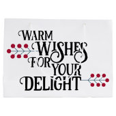 Vrolijk en helder gepersonaliseerd bericht groot cadeauzakje (Achterkant)