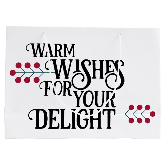 Vrolijk en helder gepersonaliseerd bericht groot cadeauzakje (Achterkant)