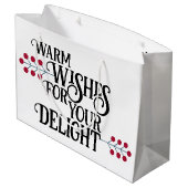 Vrolijk en helder gepersonaliseerd bericht groot cadeauzakje (Achterkant Gekanteld)