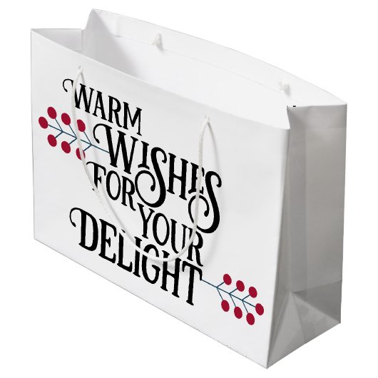 Vrolijk en helder gepersonaliseerd bericht groot cadeauzakje (Achterkant Gekanteld)