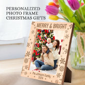 Vrolijk en helder gepersonaliseerde Feestdagen ges Gegraveerde Lijstjes