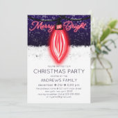 Vrolijk en helder gloeiende bliklamp kaart (Staand voorkant)