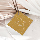 Vrolijk en helder goud Kerstmis Bedankjes Labels