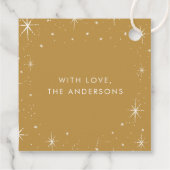 Vrolijk en helder goud Kerstmis Bedankjes Labels (Achterkant)