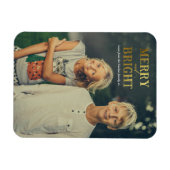 Vrolijk en helder goud magnetische fotokaart magneet (Horizontaal)