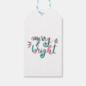 Vrolijk en helder - groen en roze cadeaulabel (Voorkant)