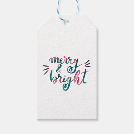 Vrolijk en helder - groen en roze cadeaulabel (Voorkant)