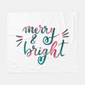 Vrolijk en helder - groen en roze fleece deken (Voorkant (Horizontaal))