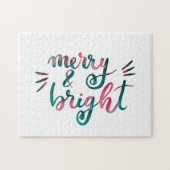 Vrolijk en helder - groen en roze legpuzzel (Horizontaal)