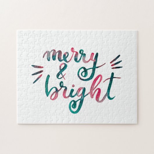 Vrolijk en helder - groen en roze legpuzzel (Horizontaal)