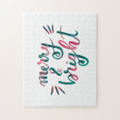 Vrolijk en helder - groen en roze legpuzzel (Verticaal)