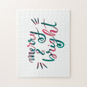 Vrolijk en helder - groen en roze legpuzzel