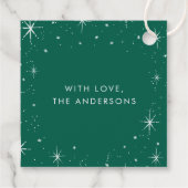 Vrolijk en Helder Groen Kerstmis Bedankjes Labels (Achterkant)