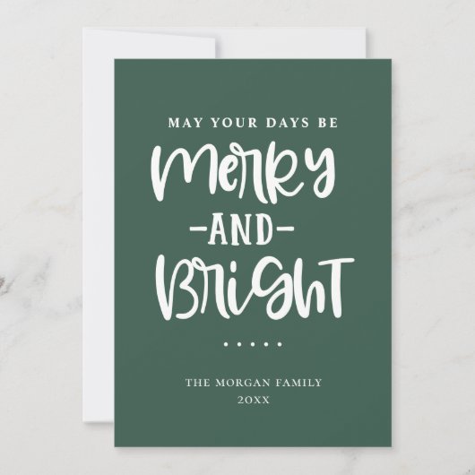 Vrolijk en helder groen vakantie begroeting Kaart (Voorkant)