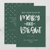 Vrolijk en helder groen vakantie begroeting Kaart (Voorkant / Achterkant)